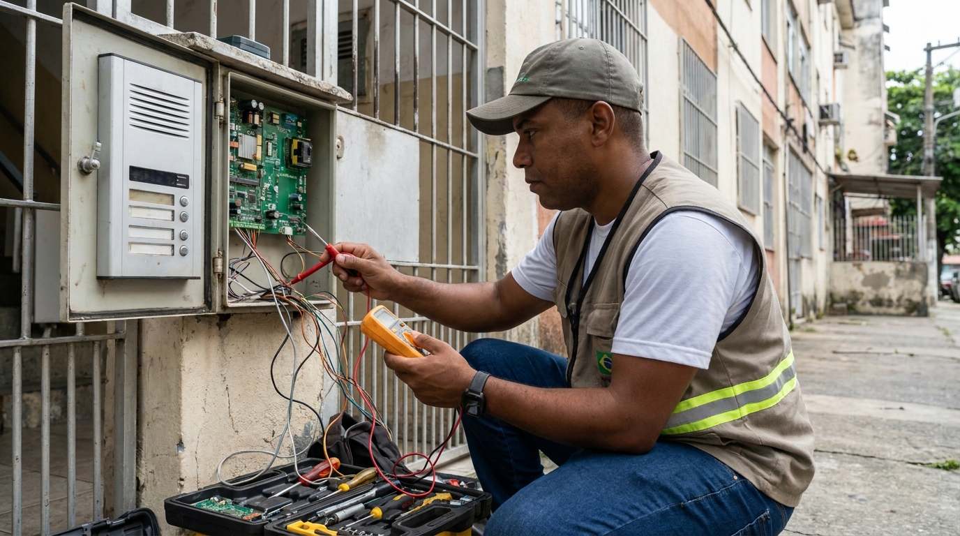Reparo de Placa e Campainha na Ilha das Garças, Canoas‑RS