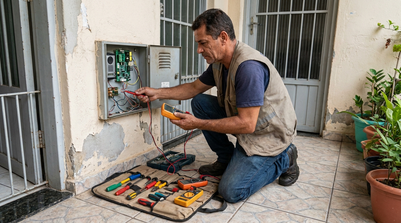 Troca de Fiação de Interfone na Ilha das Garças, Canoas‑RS